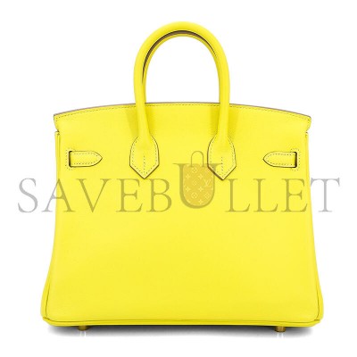 HERMES BIRKIN 25 LIME SWIFT 10132142 (25*20*13cm)