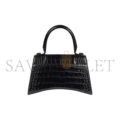 BALENCIAGA WOMEN'S HOURGLASS HANDBAG XS IN BLACK 5928331LR671000 (18.8*13*7.9cm) BALENCIAGA WOMEN'S HOURGLASS HANDBAG XS IN BLACK 5928331LR671000 (18.8*13*7.9cm)