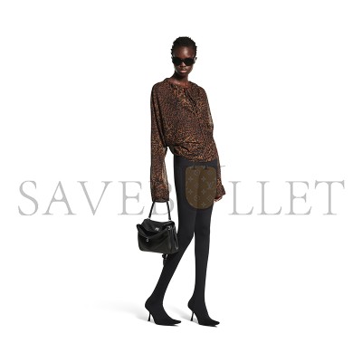 BALENCIAGA WOMEN'S RODEO HANDBAG SMALL IN BLACK 7897792AA4U1000 (27*20*10cm) BALENCIAGA WOMEN'S RODEO HANDBAG SMALL IN BLACK 7897792AA4U1000 (27*20*10cm)