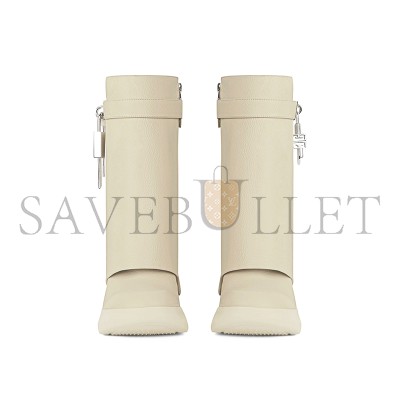 GIVENCHY SHARK LOCK BIKER ANKLE BOOTS IN GRAINED LEATHER BE603SE1AZ-250