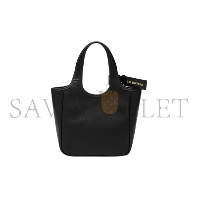 BALENCIAGA WOMEN'S LAUNDRETTE TOTE BAG SMALL IN BLACK 8469492AB5X1000 (32*27*8cm) BALENCIAGA WOMEN'S LAUNDRETTE TOTE BAG SMALL IN BLACK 8469492AB5X1000 (32*27*8cm)
