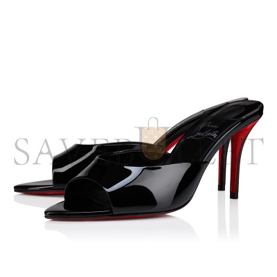 CHRISTIAN LOUBOUTIN MISS Z MULE80 MM MULES PATENT CALF LEATHER BLACK WOMEN 1250997B439 CHRISTIAN LOUBOUTIN MISS Z MULE80 MM MULES PATENT CALF LEATHER BLACK WOMEN 1250997B439