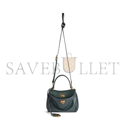 BALENCIAGA WOMEN'S RODEO HANDBAG MINI IN PINE GREEN 7954562AA4V3614 (22.8*9.9*8.3cm)