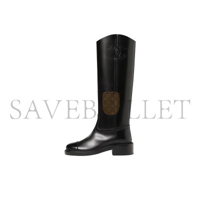 CHANEL 24C LEATHER HIGH BOOTS G45433