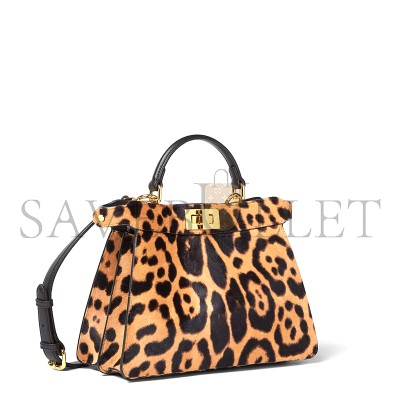 FENDI PEEKABOO ISEEU SMALL PRINTED CAVALLINO CALFSKIN BAG 8BN327AVQ5F0A6E (27*21*11cm)