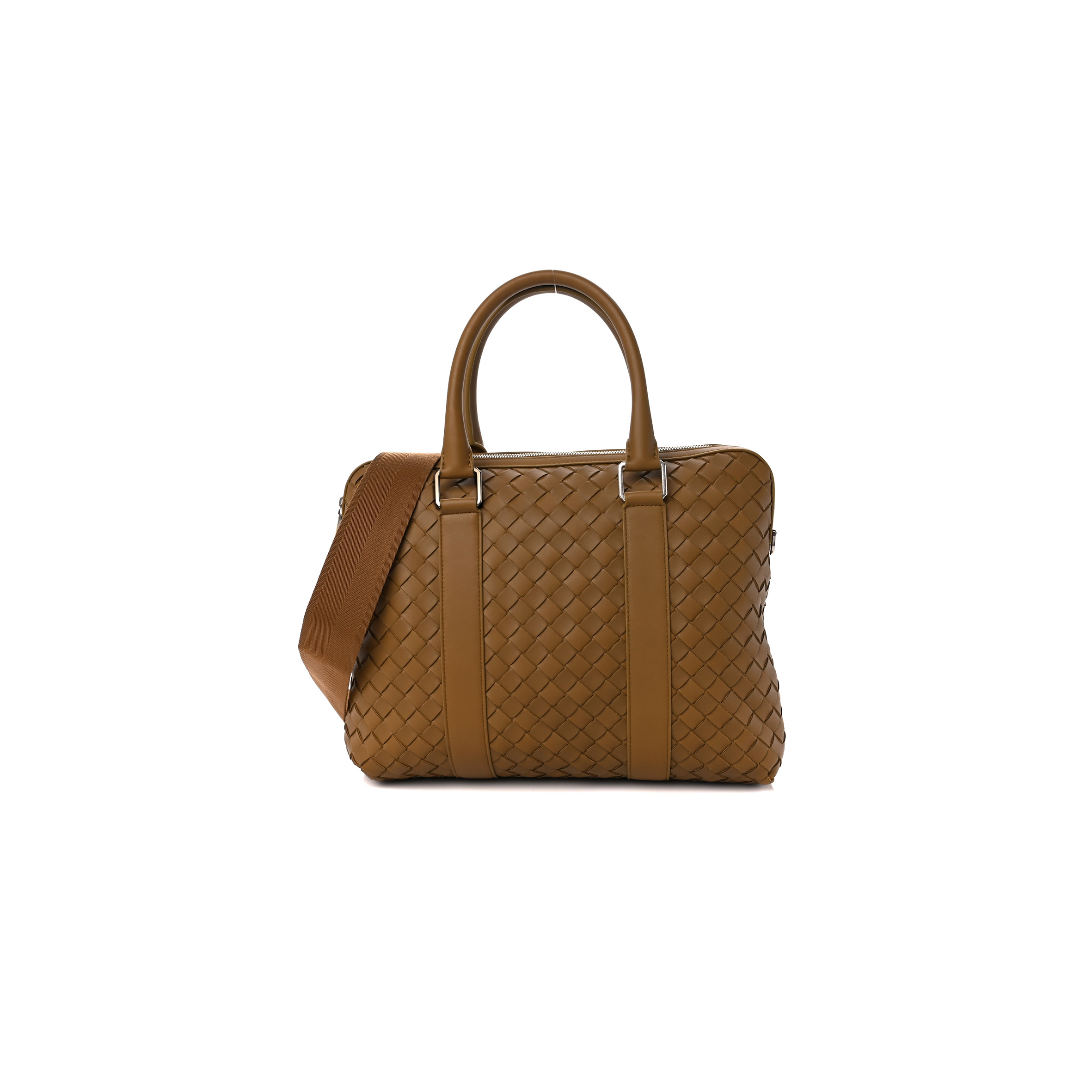 BOTTEGA VENETA NAPPA INTRECCIATO MEDIUM HIDROLOGY BRIEFCASE OCHRE (36*30*8cm)