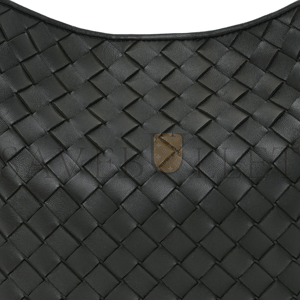 BOTTEGA VENETA NAPPA INTRECCIATO SARDINE BAG BLACK  (36*23*4cm)