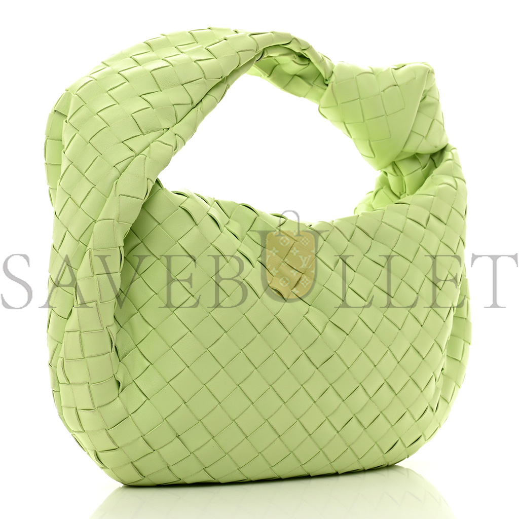 BOTTEGA VENETA NAPPA INTRECCIATO TEEN JODIE HOBO PISTACHIO  (34*21*9cm)