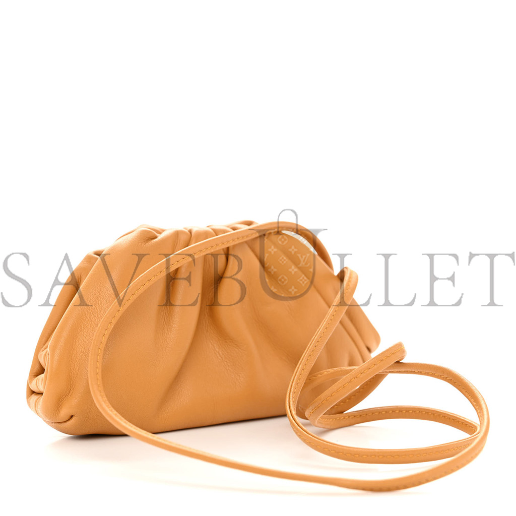 BOTTEGA VENETA BUTTER CALFSKIN COIN PURSE OCRA  (13*8*4cm)