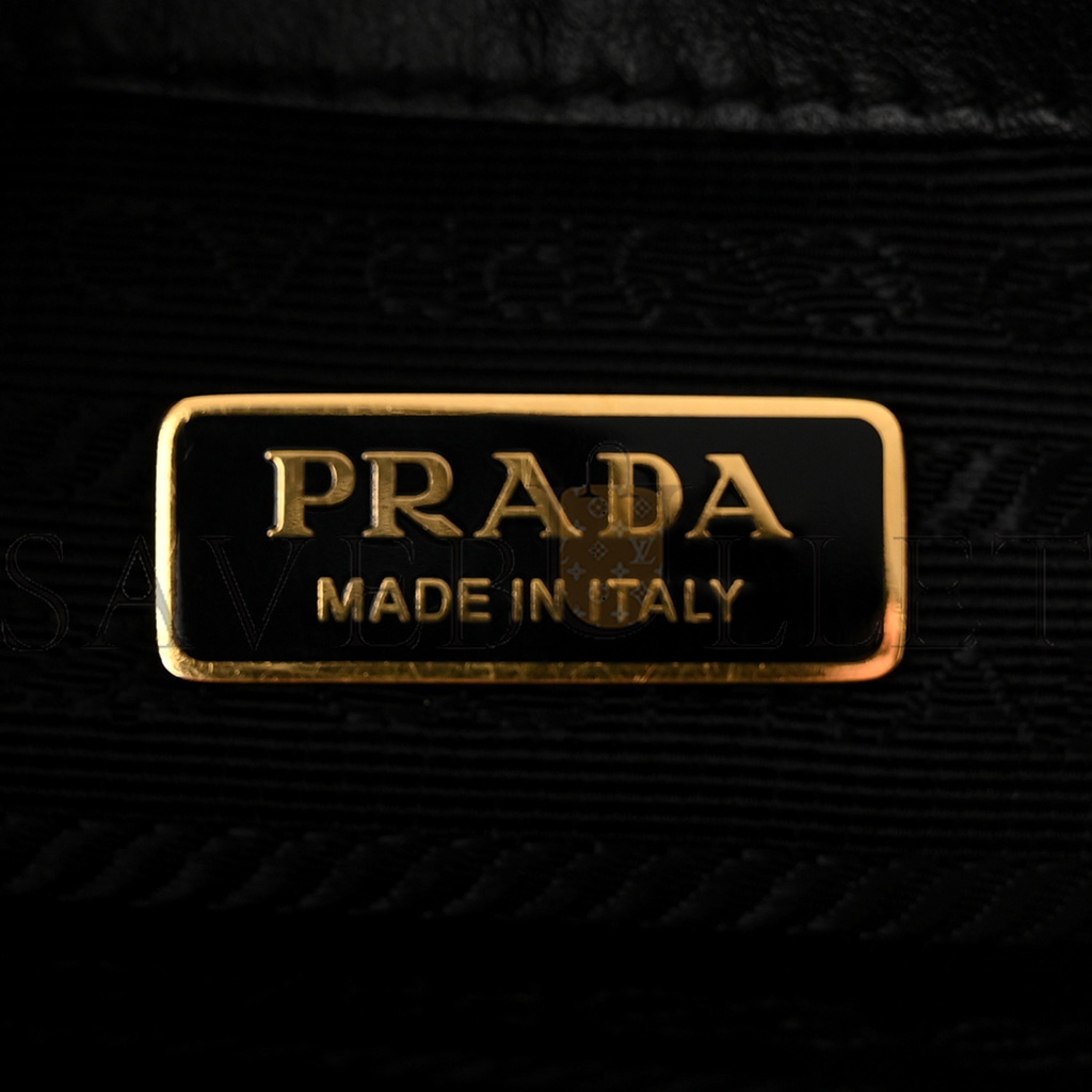 PRADA SAFFIANO LUX EMBOSSED LOGO LARGE SHOULDER BAG BLACK (33*26*11cm)