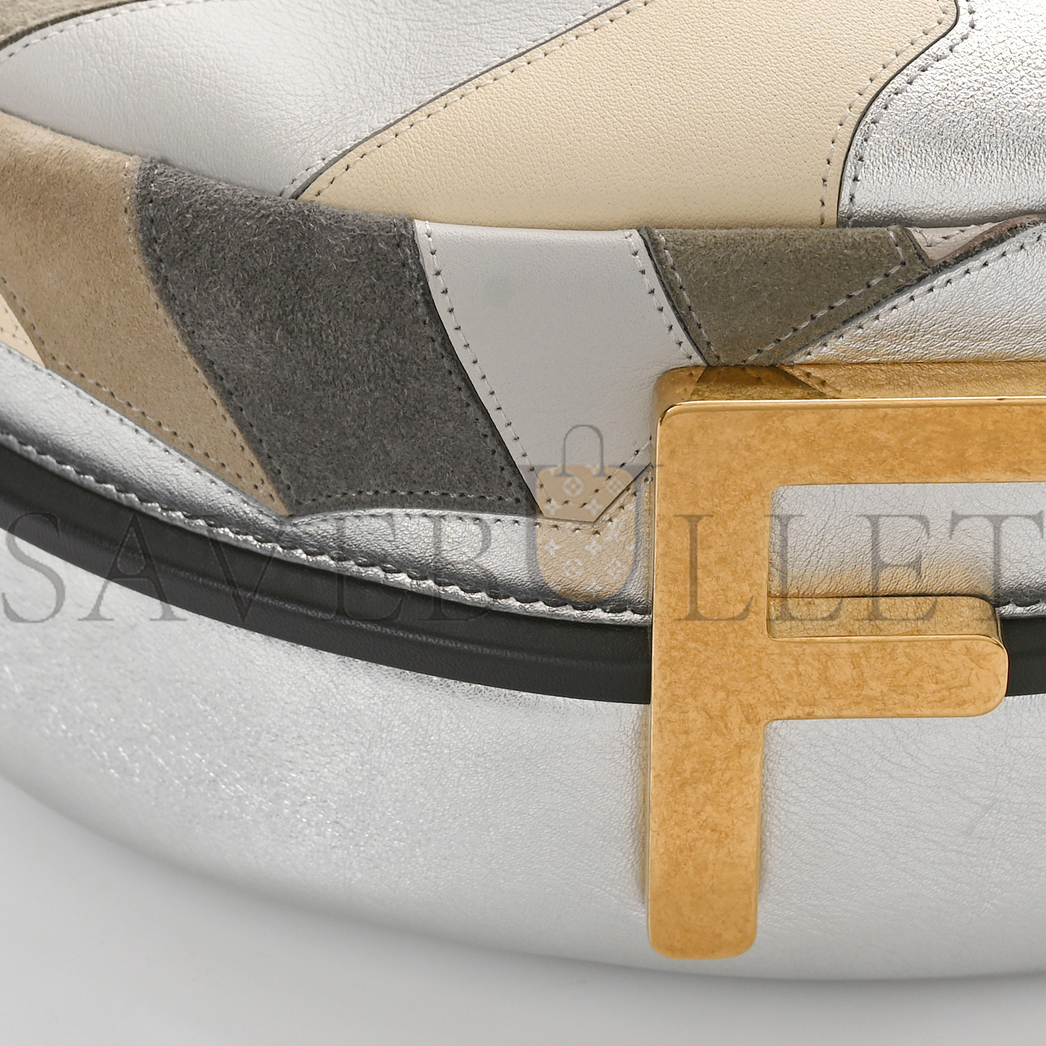 FENDI VITELLO SETA GOATSKIN SUEDE SUN CLOUD INLAY MEDIUM FENDIGRAPHY HOBO BAG MULTICOLOR WHITE ICE (33*30*11cm)