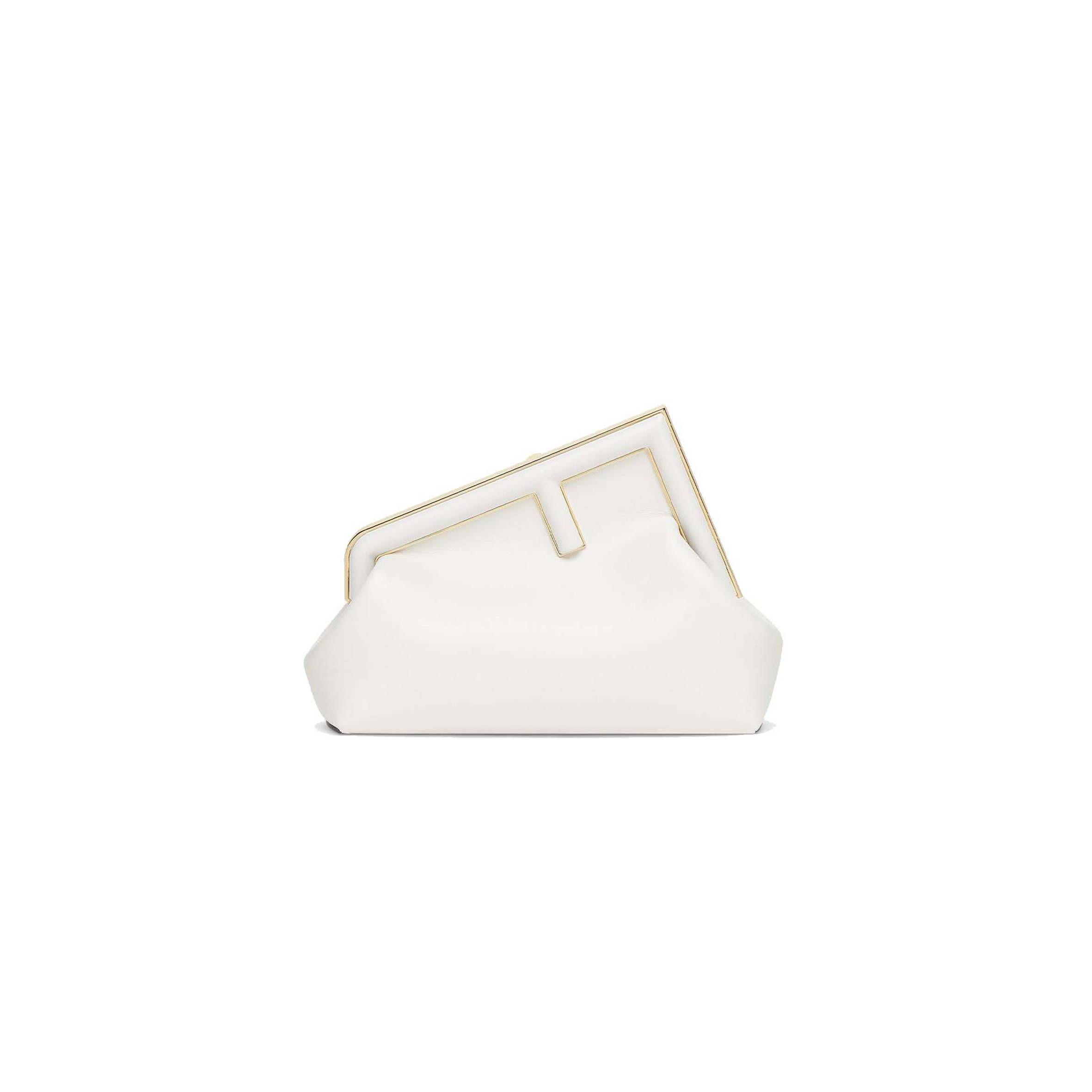 FENDI FIRST MIDI - WHITE LEATHER BAG 8BP137ABVEF0QVL (30*20*14cm)