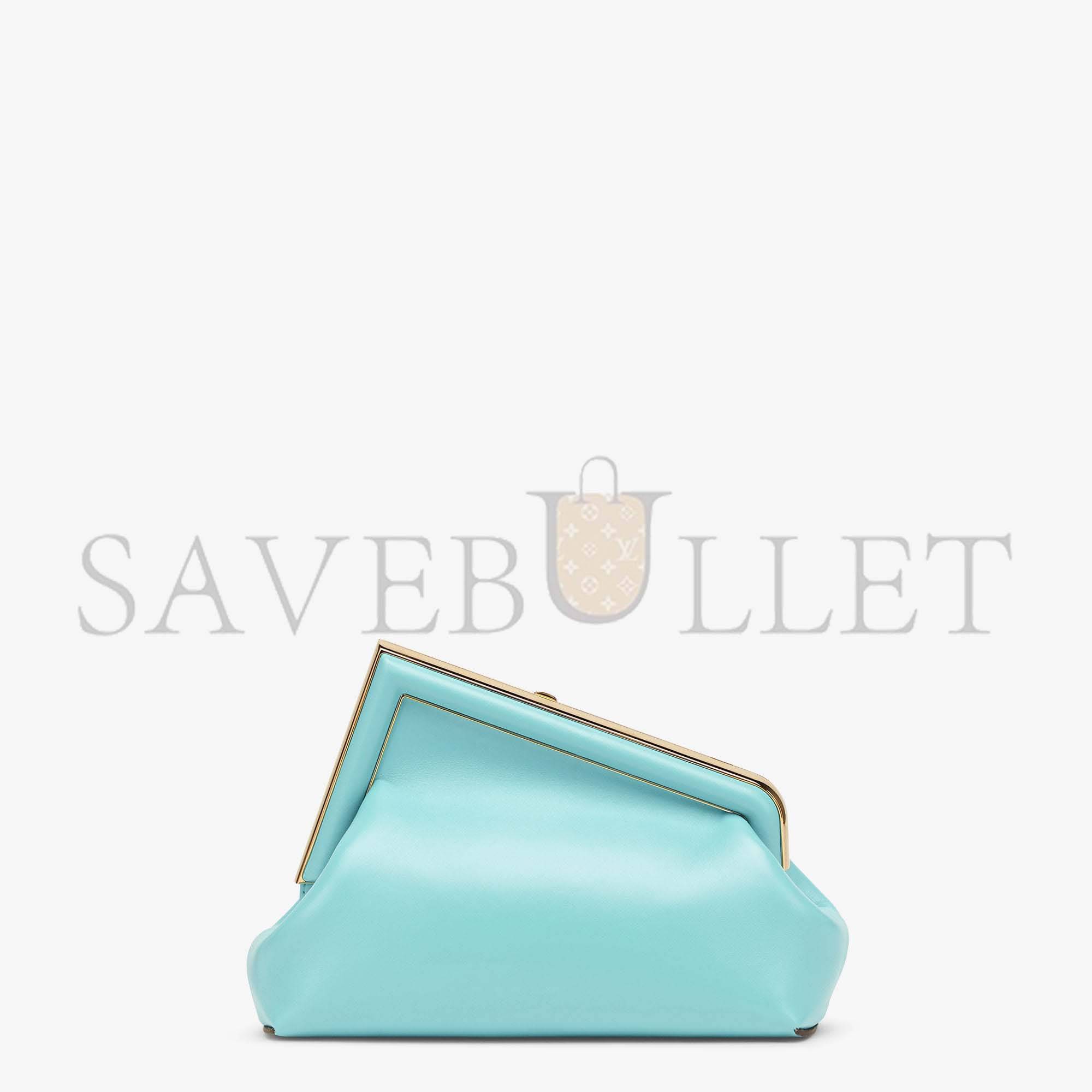 FENDI FIRST SMALL - TURQUOISE LEATHER BAG 8BP129ABVEF1JTX (26*18*9.5cm)