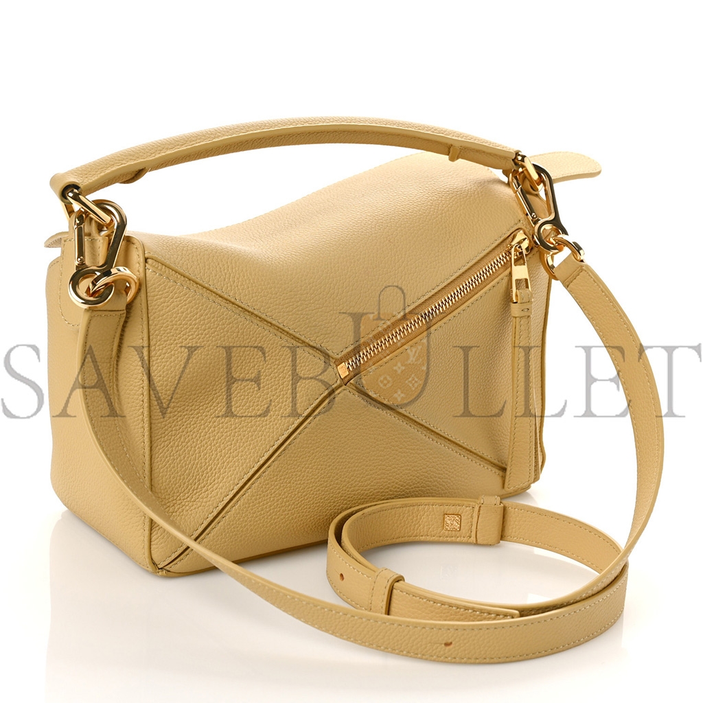 LOEWE CALFSKIN SMALL PUZZLE BAG DARK BUTTER (24*16.5*10.5cm)