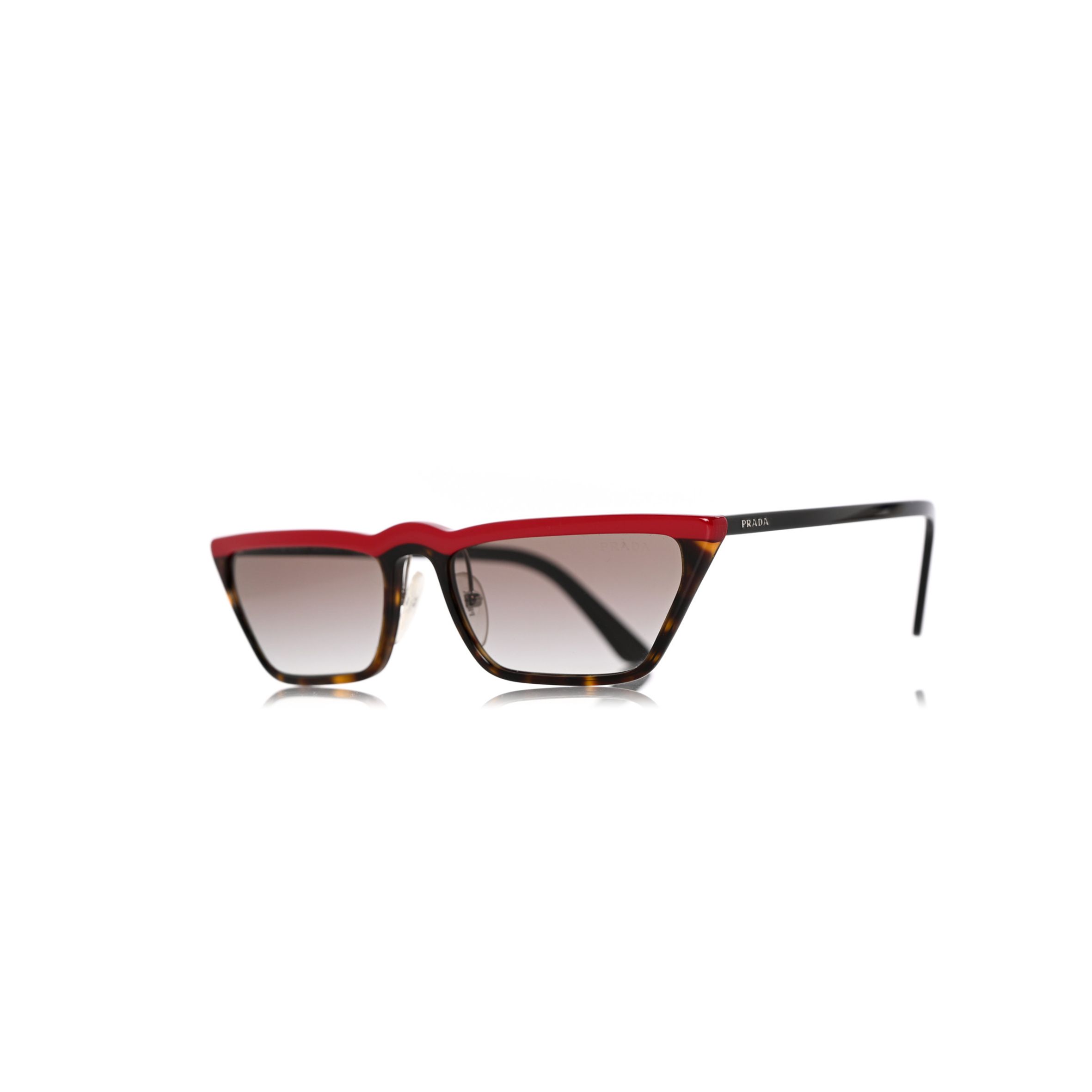 PRADA CATWALK SUNGLASSES SPR 19U BLACK RED