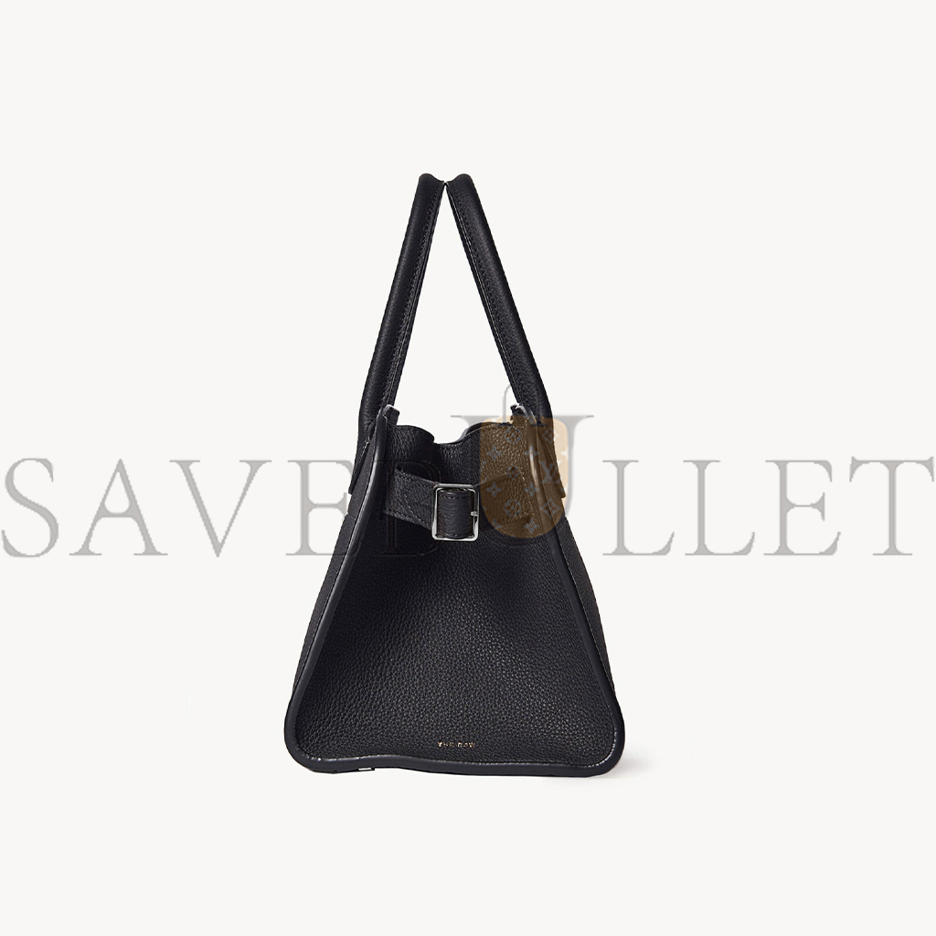 THE ROW SOFT MARGAUX 12 BAG IN LEATHER BLACK W1586L133BLPL (30*23*19cm)