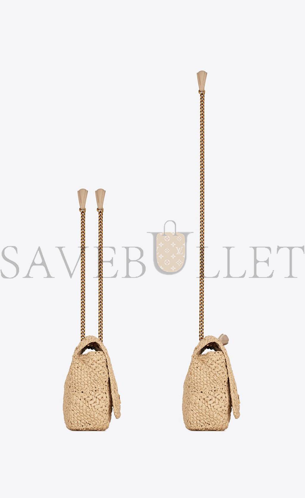 YSL JAMIE MEDIUM CHAIN BAG IN RAFFIA 515821GAAAT2087 (25*15*7.5cm)