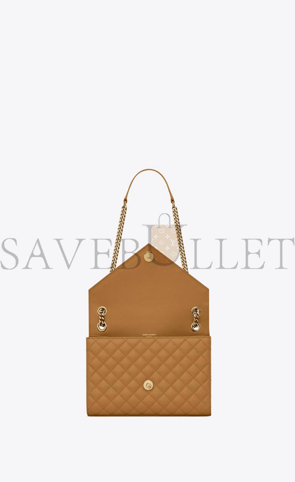 YSL ENVELOPE MEDIUM CHAIN BAG IN MIX MATELASS&EACUTE; GRAIN DE POUDRE EMBOSSED LEATHER 600185BOW912516 (24*17.5*6cm)