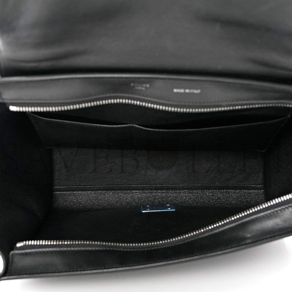 CELINE SHINY GOATSKIN SMALL TRAPEZE BLACK (27*23*17cm)