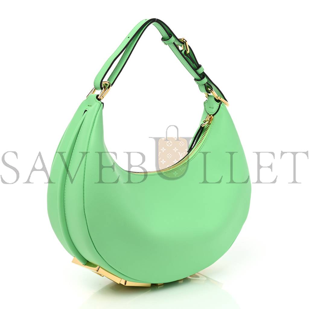 FENDI VITELLO GRACE MATTE SMALL FENDIGRAPHY HOBO BAG EDAMAME (27*18*10cm)